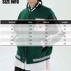 Chaqueta Varsity Personalizada PIHA SPORTS 2026 para Hombre, Cuerpo de Lana, Mangas de Cuero Genuino, Colores del Equipo, Impermeable, Ecológica, Invierno, Tallas XS a XXL - Product Image 3