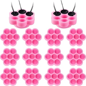 ถ้วยกาวติดขนตาแบบใช้แล้วทิ้งรูปดอกไม้ 100 ชิ้น สำหรับต่อขนตา - Product Image 2