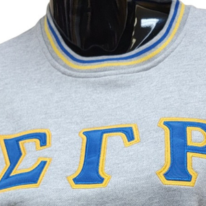 Womens Round Neck Sweatshirt Personalized Greek Letter Graphic Pullover Long Sleeve Casual Relaxed Fit Fleece <b>Crewneck</b> - Product Image 3