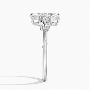 BOJ Ring 031 Marquise Cut 925 Silver Camellia Three Stone Halo Diamond Ring 2ct D Color VVS1 Moissanite GRA Certified Low Price - Product Image 3