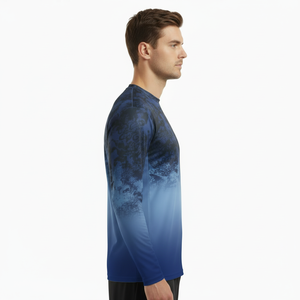 Custom Masked <b>Lightweight</b> <b>Hoodie</b> Long Sleeve Fishing Wear UPF 50 Quick Dry Camo Printing Fishing Shirt for Men hunting shirt - Product Image 1