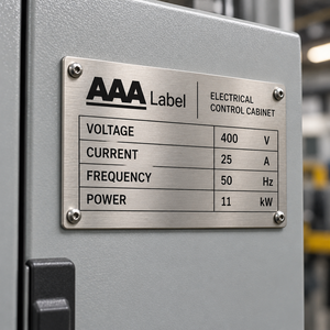 Placa de Identificación Metálica en Relieve, Etiqueta de Aluminio Personalizada para Equipos, Identificación de Maquinaria, Fábrica OEM - Product Image 3