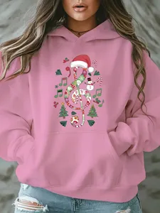 Sweat-shirt surdimensionné à imprimé gnome de Noël et bonhomme de neige, col rond, tricoté, décontracté, pour l'hiver, vert, unisexe - Product Image 3