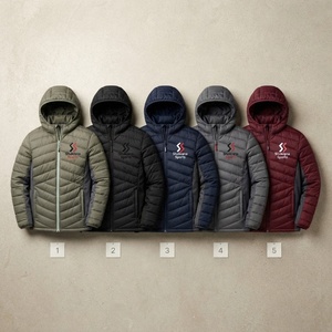 Veste d'hiver matelassée pour homme, coupe-vent, imperméable, légère, chaude, style streetwear, effet brillant - Product Image 3