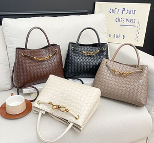 Nouveau Sac à Main Tissé Vintage 2026 pour Femme, Grande Capacité, Doublure Polyester, Sac Fourre-Tout en Cuir PU Souple, Sac à Bandoulière et Sac Croisé - Product Image 2