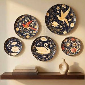 Juego de 5 Placas Decorativas de Metal para Pared con Diseño de Aves, Decoración para el Hogar, Arte de Pared para Colgar en la Sala de Estar, Dormitorio y Oficina - Product Image 5