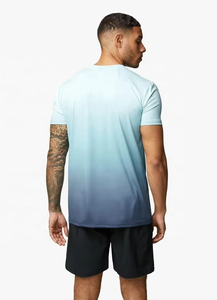 Conjunto de Camiseta Deportiva de Cuello Redondo con Degradado de Color para Hombre Hawk Eye, Ropa Deportiva de Secado Rápido para Verano - Product Image 2