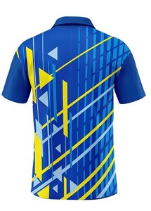 เสื้อเชิ้ตผู้ชายผ้าเทอร์รี่ผสมสแปนเด็กซ์/คอตตอน แขนสั้น ติดกระดุม ลายพิมพ์แบบรีดร้อน แห้งเร็ว ผ้าถัก - Product Image 2