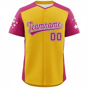 Camiseta de Béisbol Multicolor Personalizada de Alta Calidad, Impresión Profesional por Transferencia de Calor, Unisex, Manga Corta, Transpirable - Product Image 1