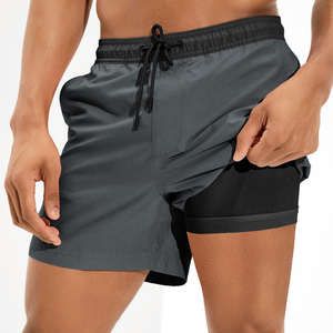 Short de bain pour homme à séchage rapide, léger et respirant, avec cordon de serrage, taille mi-haute, pour l'été - Product Image 5