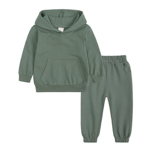 Ensemble de survêtement unisexe 2 pièces en laine pour enfants 2026 de haute qualité – Sweat à capuche et pantalon de jogging taille mi-haute, vêtements de sport amples et longs pour garçons et filles - Product Image 5