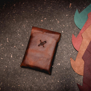 Cartera de Cuero de Primera Calidad sin Costuras, Diseño Minimalista de Origami, Delgada, para Bolsillo Frontal, con Caja Personalizada LSSW-0021G - Product Image 1