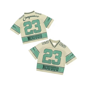 Camiseta de Fútbol Americano Personalizada Blanca y Verde 22, Impresión por Transferencia de Calor, Unisex, para Adultos, Transpirable, Sin Mangas, para Todas las Temporadas, 100% - Product Image 5