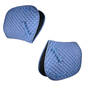 New Arrival Full Size Breathable Fleece Lining Cotton Outshell Customized Polyester <b>Foam</b> Satin Horse Saddle <b>Pad</b> Equestrian - Product Image 5