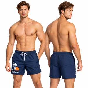 Shorts de bain Regal pour hommes avec cordon de serrage, shorts de plage légers avec poche latérale, shorts de sport athlétiques - Product Image 2