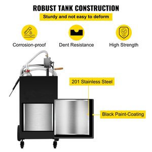 Contenitore per Carburante da 30 Galloni con 4 Ruote e Pompa Manuale per Attrezzature Veicoli Benzina/Diesel - Product Image 5