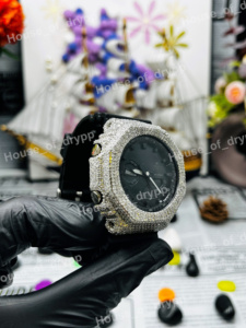 Montre Hip Hop VVS Moissanite Diamant Iced Out Luxe Bling Cadran Noir Designer Montre Tendance - Product Image 4