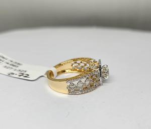 Anillo de Compromiso de Oro Amarillo de 14K con Diamantes, Joyería Fina para Bodas y Fiestas, Precio Accesible, Regalo Nupcial de Lujo para Mujer, Diseño OEM - Product Image 6