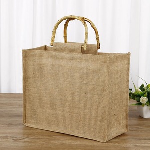 Stylish Jute Tote <b>Bag</b> with Two Open Straps and Spacious Compartments for <b>Work</b> and Daily Essentials - Product Image 4