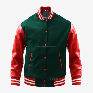 Vestes Letterman Varsity personnalisées de baseball pour hommes femmes corps en laine de haute qualité manches en cuir support chenille enduit de broderie - Product Image 1