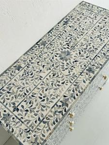 Cajón con Incrustaciones de Hueso de ILAHI, Diseño Moderno con Detalles de Ágata, Mueble Portátil para el Hogar - Product Image 2