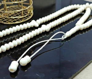 Cuentas de Oración Musulmanas de 8mm, 33 Piezas, Cuentas de Concha Blancas, Islámicas, Pulsera Tabiha, Misbaha, Imam Kerbai, Subha, Artesanía Natural - Product Image 3