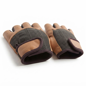 Guantes Deportivos Qaswa Premium de Medio Dedo, de Piel Vacuna, Ligeros, con Cordones, Resistentes a Impactos, Transpirables, para Fitness, Levantamiento de Pesas y Ciclismo - Product Image 4