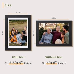 Ensemble de table simple et moderne avec cadres photo en bois. Couleur noire. <span class=keywords><strong>Collage</strong></span> multi-cadres pour être affiché sur les murs ou sur les tables. - Product Image 4