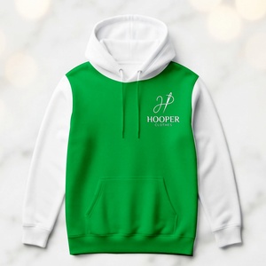 Sweat-shirts tendance et durables de couleur blanc-vert, design et tissu personnalisés, en vente, option de personnalisation du logo. - Product Image 6