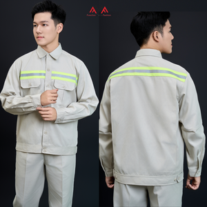 ชุดทำงานสะท้อนแสงสีเทาสำหรับผู้หญิงแขนสั้น FMF ผลิตโดยตรงจากโรงงานของบริษัทเซาไม - Product Image 3