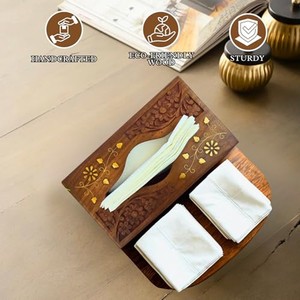 Porta Servilletas de Latón Hecho a Mano con Incrustaciones de Latón - Diseño Tradicional Chino Ecológico y Duradero al por Mayor - Product Image 4