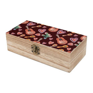 Wooden Storage <b>Container</b> with Lid Decorative Keepsake Jewelry Organizer Case <b>Bamboo</b> Boxes - Product Image 1