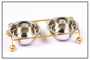 Comedero elevado para perros, de acero inoxidable, con soporte, doble, antideslizante. - Product Image 6