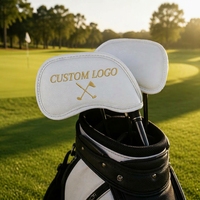 Housse de tête de club de golf en cuir personnalisée sur mesure avec logo pour Driver, Fairway Wood, Hybride, Putter – Vente en gros