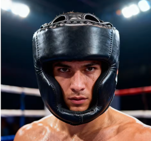 HAWK SPORTS INDUSTRIES Casque de boxe réglable en PU avec masque facial pour jeunes débutants - Entraînement MMA/Muay Thai/Taekwondo Unisexe - Product Image 5