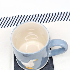 New Arrival Ceramic Coffee <b>Mug</b> With Cute Duck Design Matte Blue Glaze <b>For</b> Home Use - Product Image 2