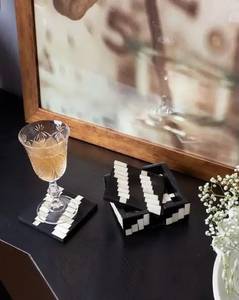 Wholesale Price Red <b>Epoxy</b> Coaster Resin Home Decoration Perfect Gift for Luxury Dining <b>Table</b> Model from India - Product Image 5