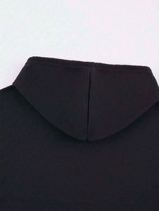 Sudadera con Capucha Oversize Unisex Forrada para Invierno, con Estampado Gótico en Negro, Estilo Ring-Mode Gears, 100% Algodón Tejido - Product Image 5