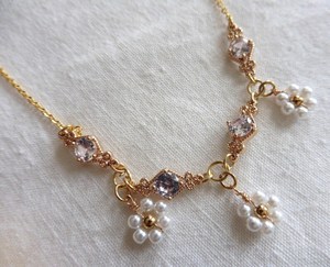 Colgante de Plata 925 con Flor de Margarita Blanca y Perla, Estilo Vintage, con Piedra Natural, Elegante Collar Nupcial, Regalo Ren Faire para Mujer - Product Image 3