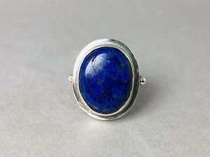 La mejor calidad Lapislázuli Gemstone Sier String Ring en Feng Shui Style Agate Love Mascot Venta al por mayor a bajo precio - Product Image 3