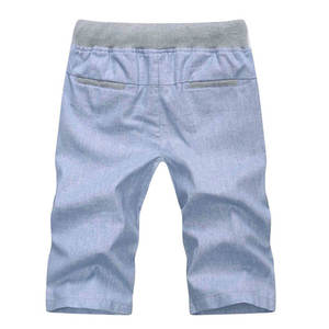 Shorts chino pour homme, taille haute, 100% coton, style smart casual, avec poches, couleur unie, légers, respirants, logo personnalisé - Product Image 2