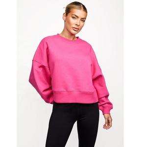 Sweat-shirt d'hiver personnalisé pour femme, col montant, doublure polyester/coton, polaire 160 g/m², séchage rapide, anti-boulochage, respirant, devant. - Product Image 3