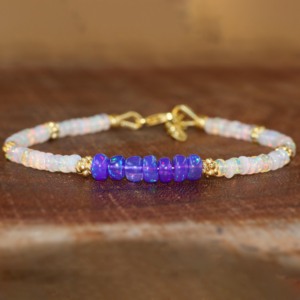 Dual Gemstone Beads <b>Bracelet</b> Natural Stone <b>Beaded</b> <b>Bracelet</b> Dainty Stretch <b>Bracelet</b> Women Fashion Jewelry - Product Image 1