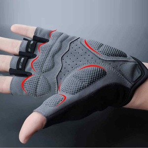 Gants de cyclisme unisexes de haute qualité, à doigts complets, respirants, compatibles écran tactile, avec fermeture éclair, en polyester/coton/cuir, logo personnalisé pour - Product Image 2