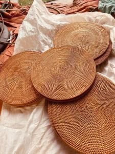 Bolso de Mimbre Pintado a Mano, Diseño Circular, Decoración para el Hogar, Artesanía Ecológica, 100% Libre de Impuestos, Navidad, San Valentín - Product Image 2