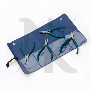 New Arrival Jewelers Pliers Set 4 Piece Jewelry Making Tools Slim line Plier Chain Nose Flat Nose Round Nose <b>Side</b> <b>Cutter</b> 115MM - Product Image 4