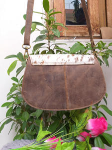 Bolso de piel de vaca natural Pelo occidental en cuero de piel de vaca Bolso bandolera Monedero multiusos - Product Image 4