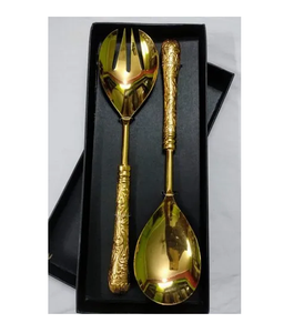 Cuillères à dessert en laiton en gros, avec logo personnalisé, emballage en boîte, ensemble de cuillères dorées pour boissons, desserts, café et dégustation de thé - Product Image 5