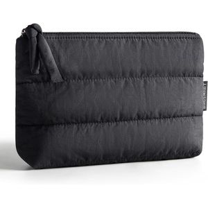 Pochette de maquillage portable pour femme, petite trousse de voyage résistante à l'eau avec fermeture éclair décorative, sac et étui à cosmétiques matelassés - Product Image 1