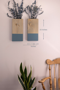 Jarrón de Pared Rectangular de Madera Pulida Hecho a Mano, Duradero, Religioso, para Flores y Decoración Moderna del Hogar - Product Image 6